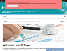 Tablet Screenshot of huntcliffsurgery.co.uk